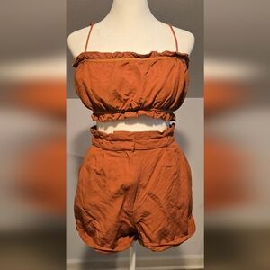 Petal and Pup 2 piece short set (linen blend)